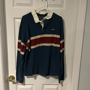 Patagonia Navy Striped Rugby Shirt